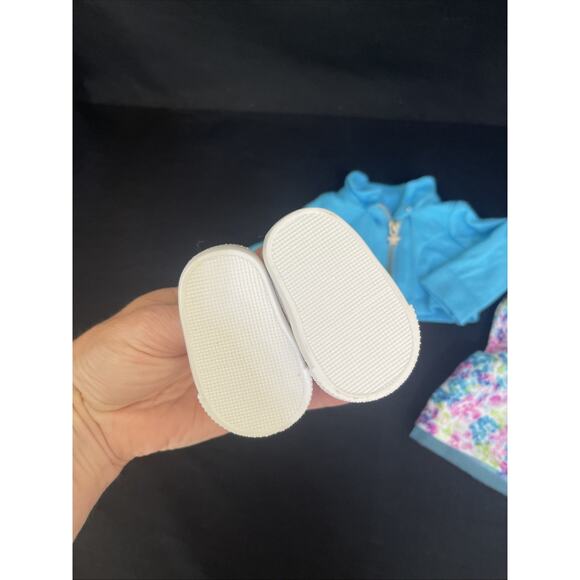 American Girl Truly Me MEET OUTFIT Blue Floral Dress Jacket Shoes NO DOLL - Picture 5 of 9